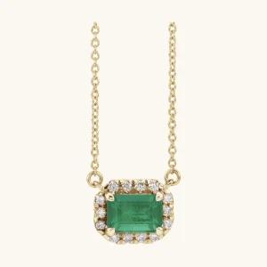 French Set Halo Style Necklace