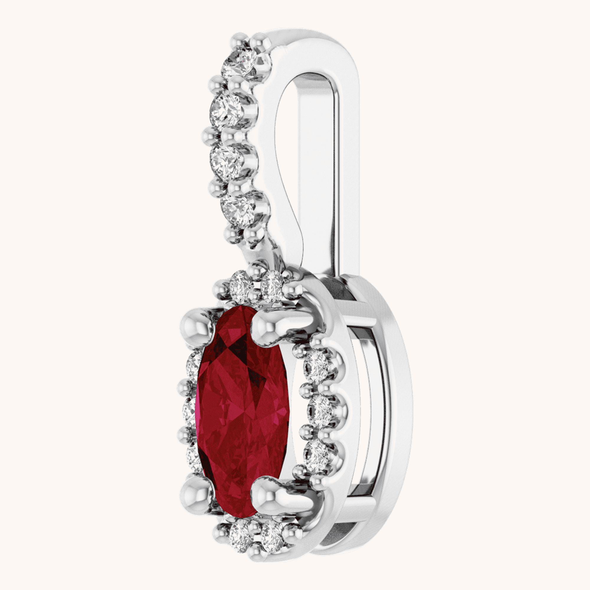 88709_157_P-1 White Gold Pendant ruby