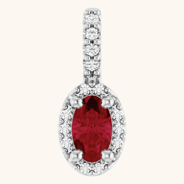 14K Gold Halo-Style Pendant