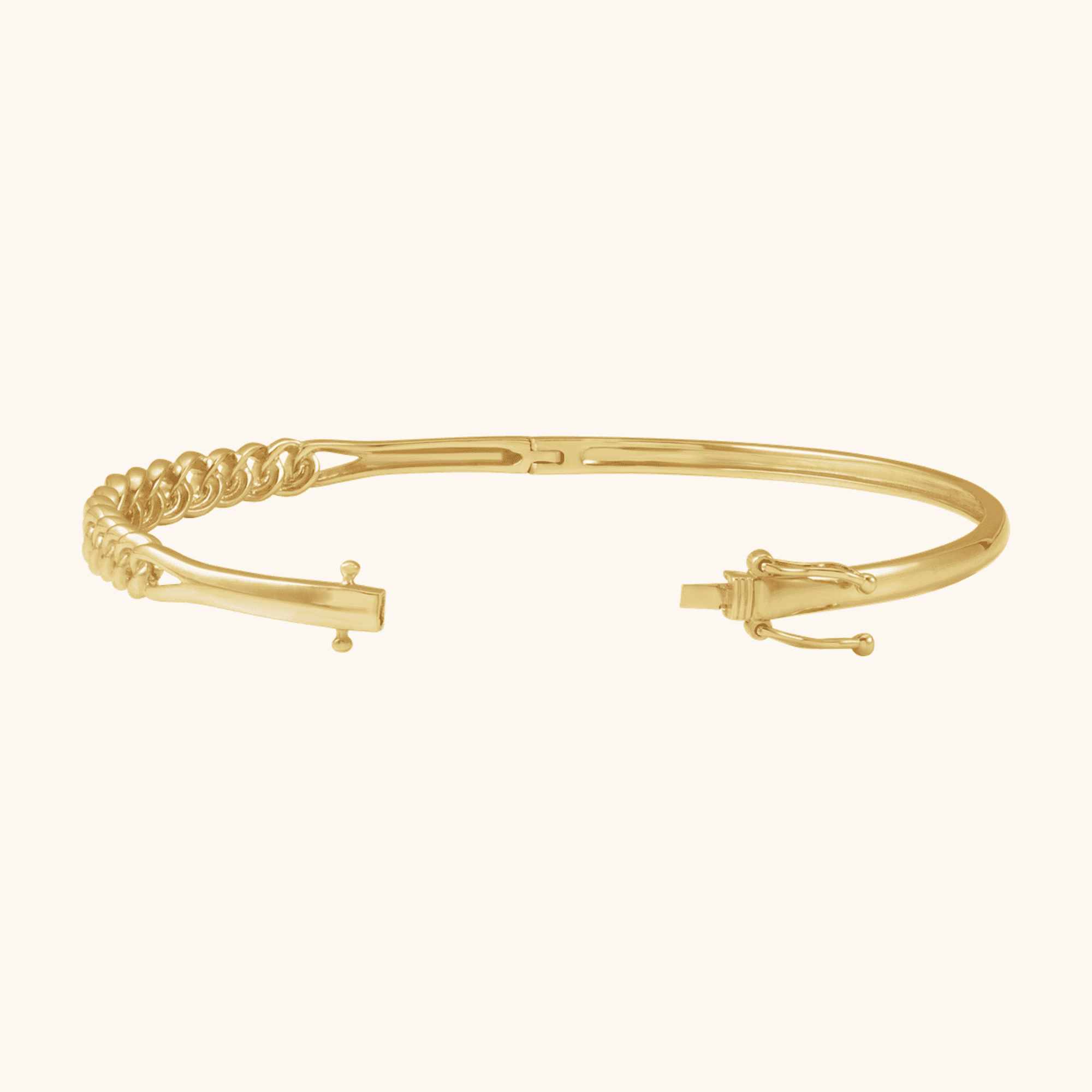 BRC953_603_P-1_Chain-Link-Bangle-Bracelet-Gold Chain Link Bangle Bracelet