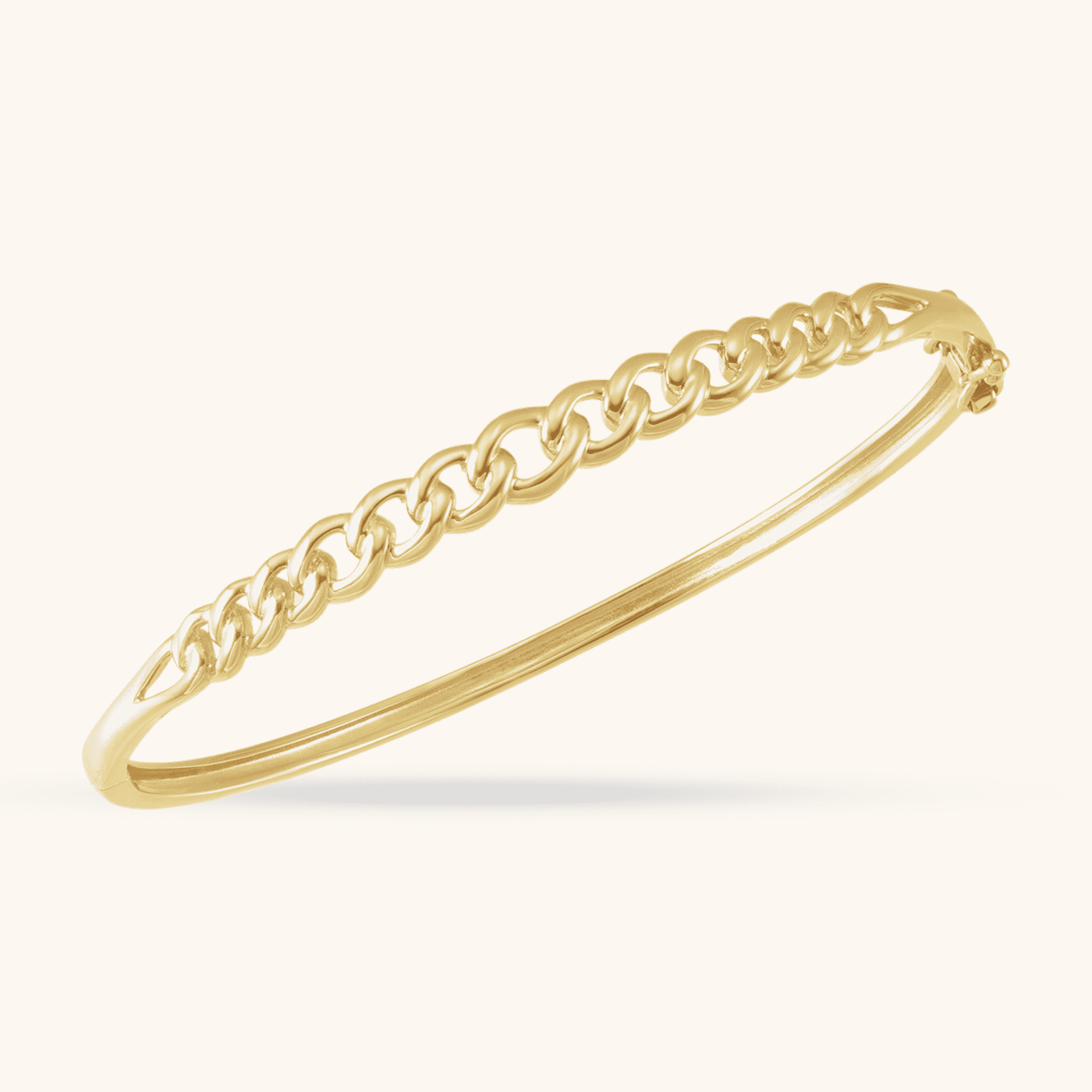 BRC953_603_P-2 Chain Link Bangle Bracelet