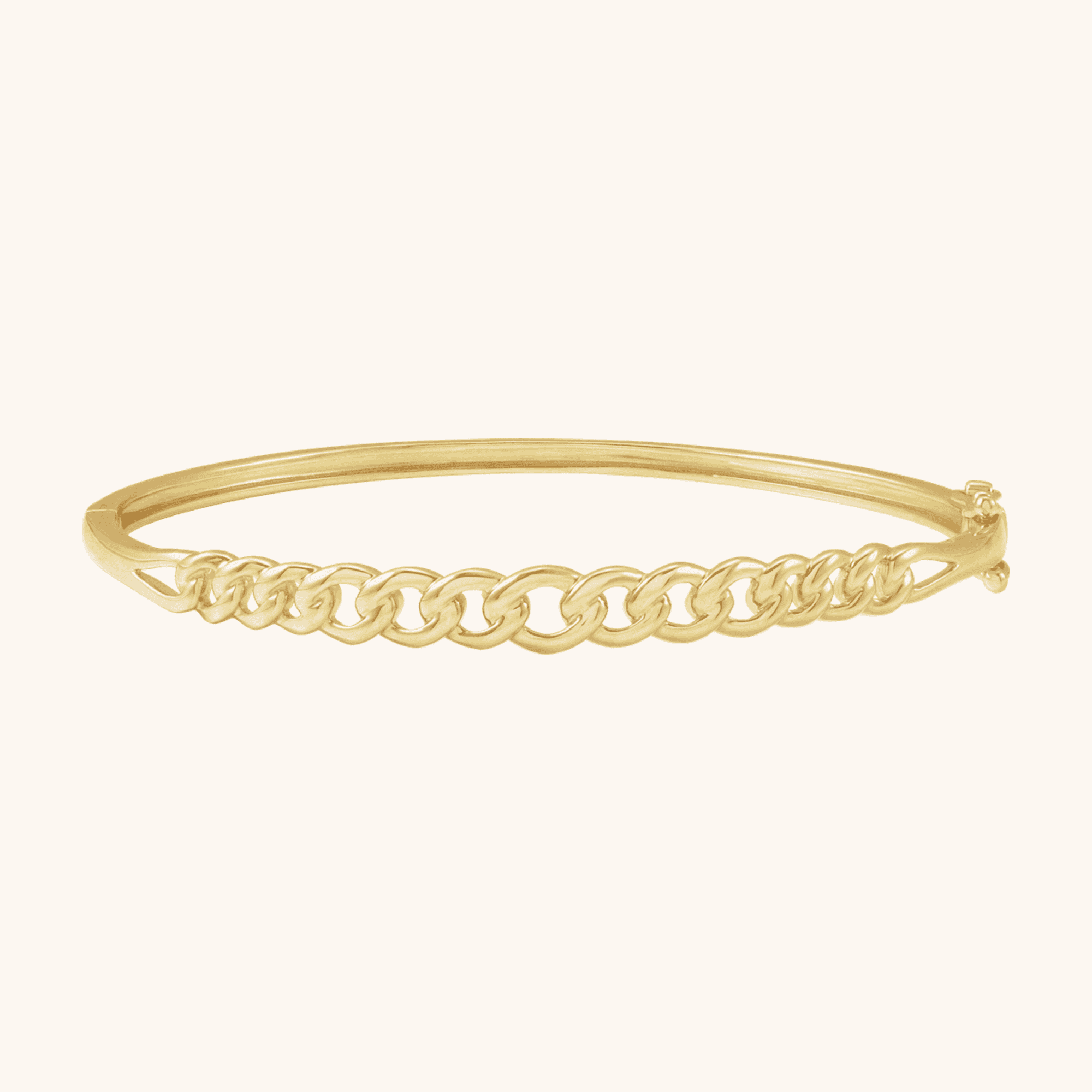 BRC953_603_P Chain Link Bangle Bracelet