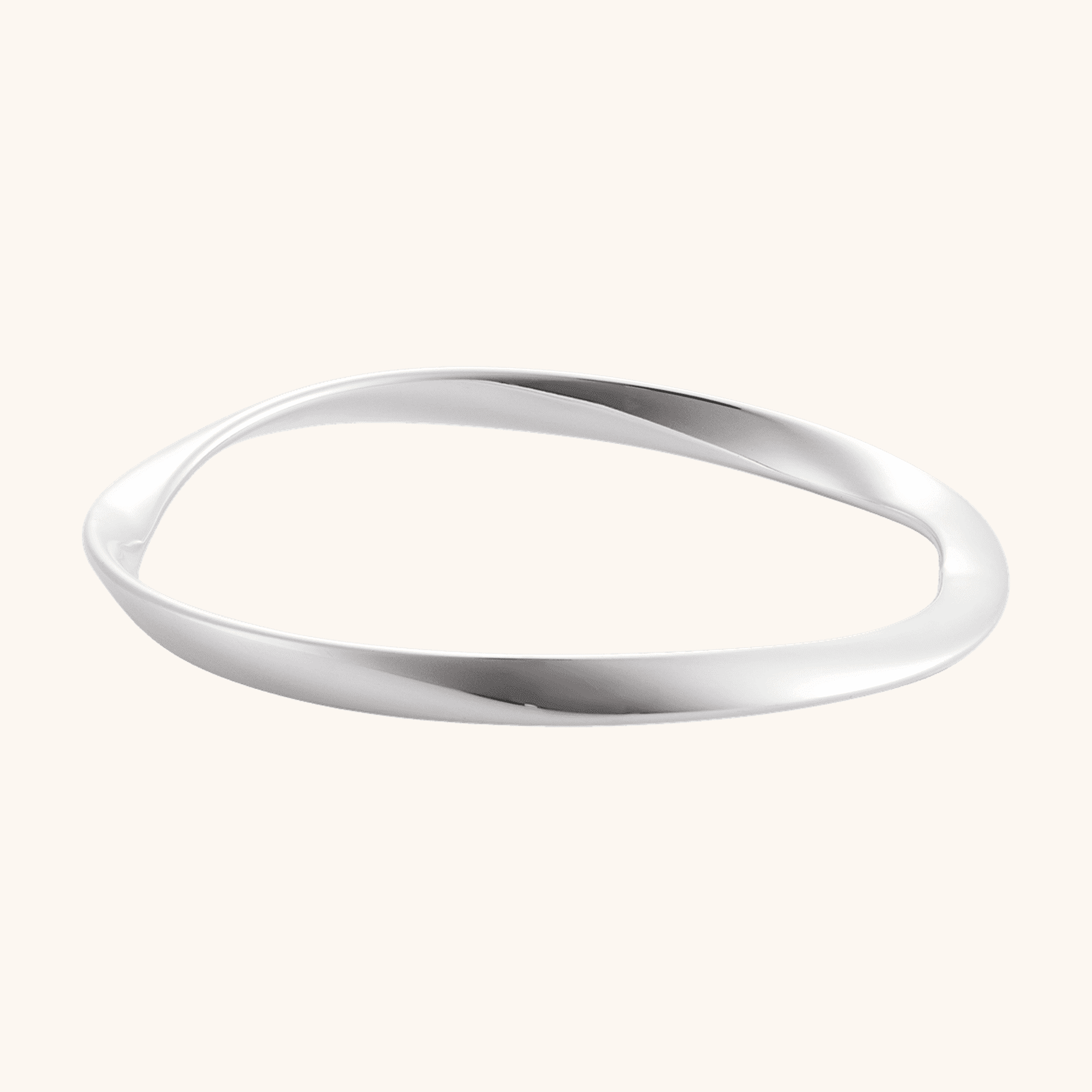 Sterling Silver Wavy Women Bracelet Gold