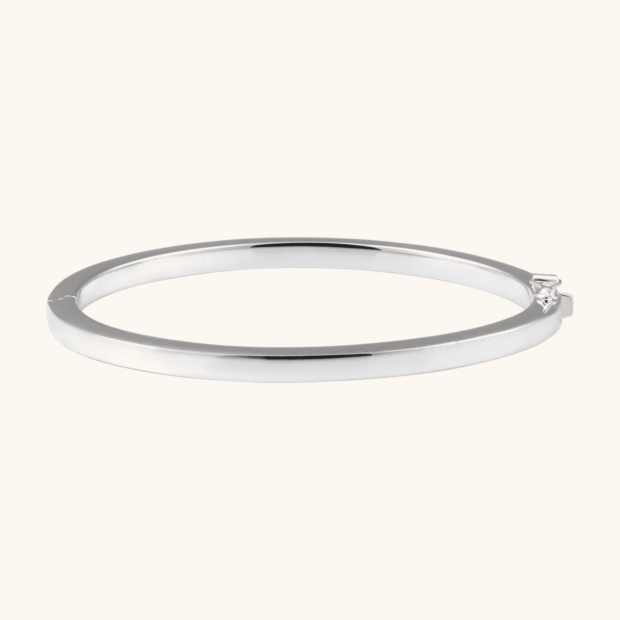 BRC988_103_P Sterling Silver Tube Hinged Bangle Bracelet