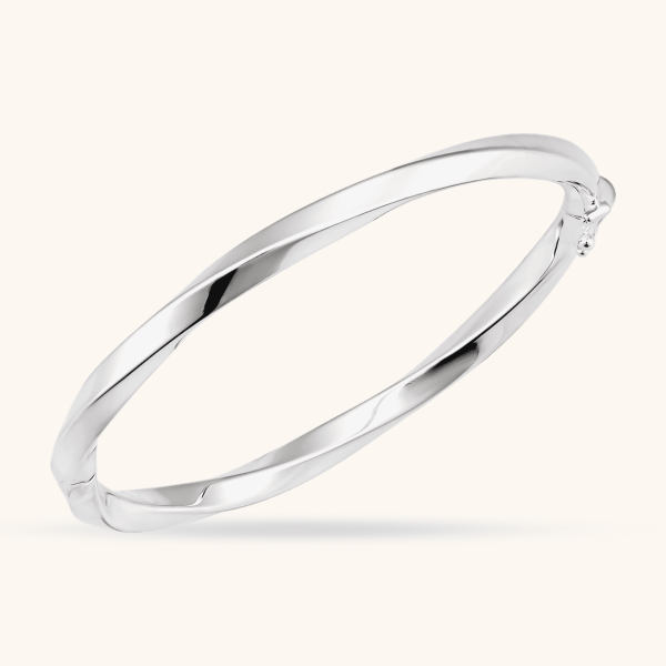 Sterling Silver Twisted Bangle Bracelet
