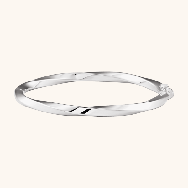 Sterling Silver Twisted Bangle Bracelet