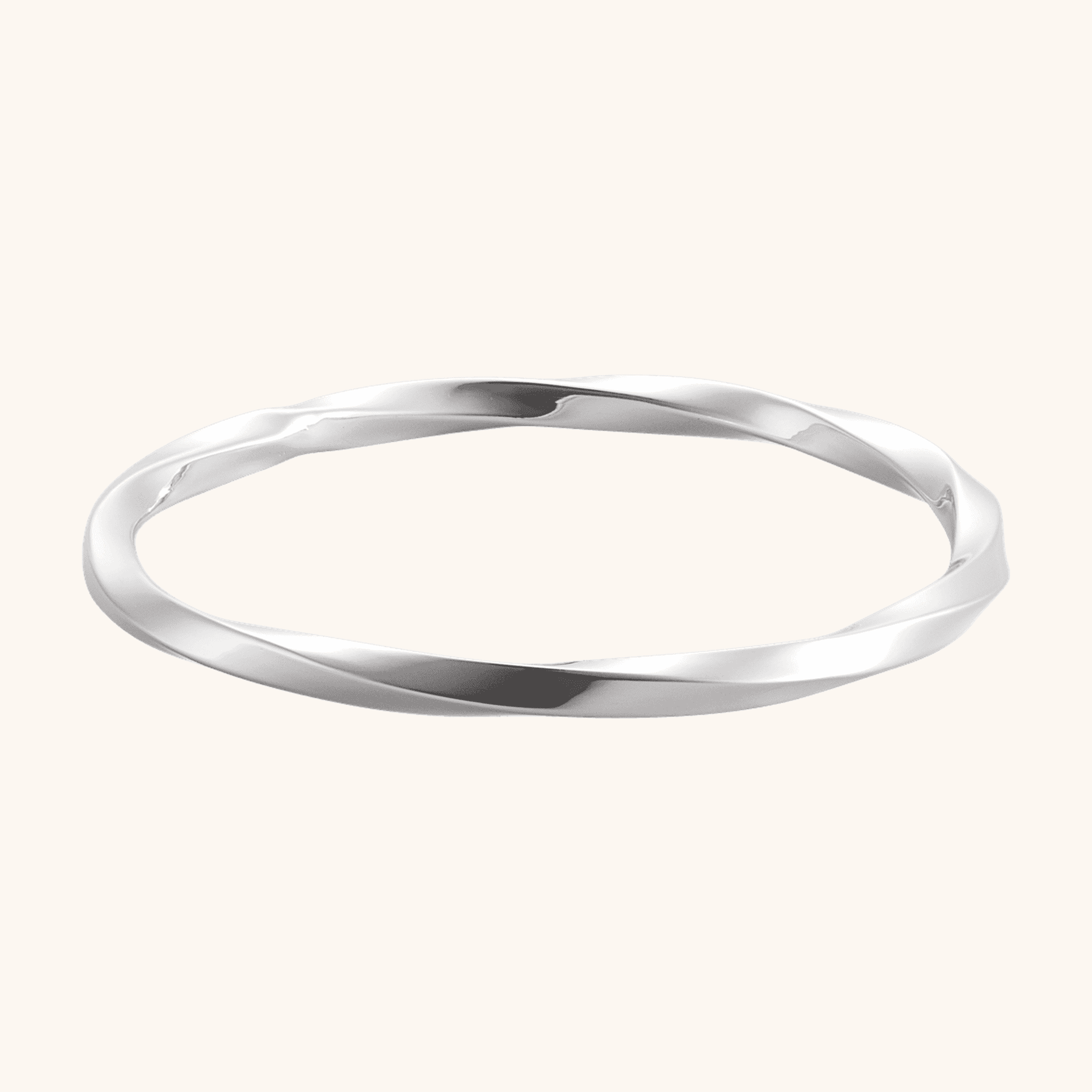 BRC990_1001_P Silver Twisted Bracelet Bangle