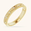 14K Gold Floral Diamond Ring yellow