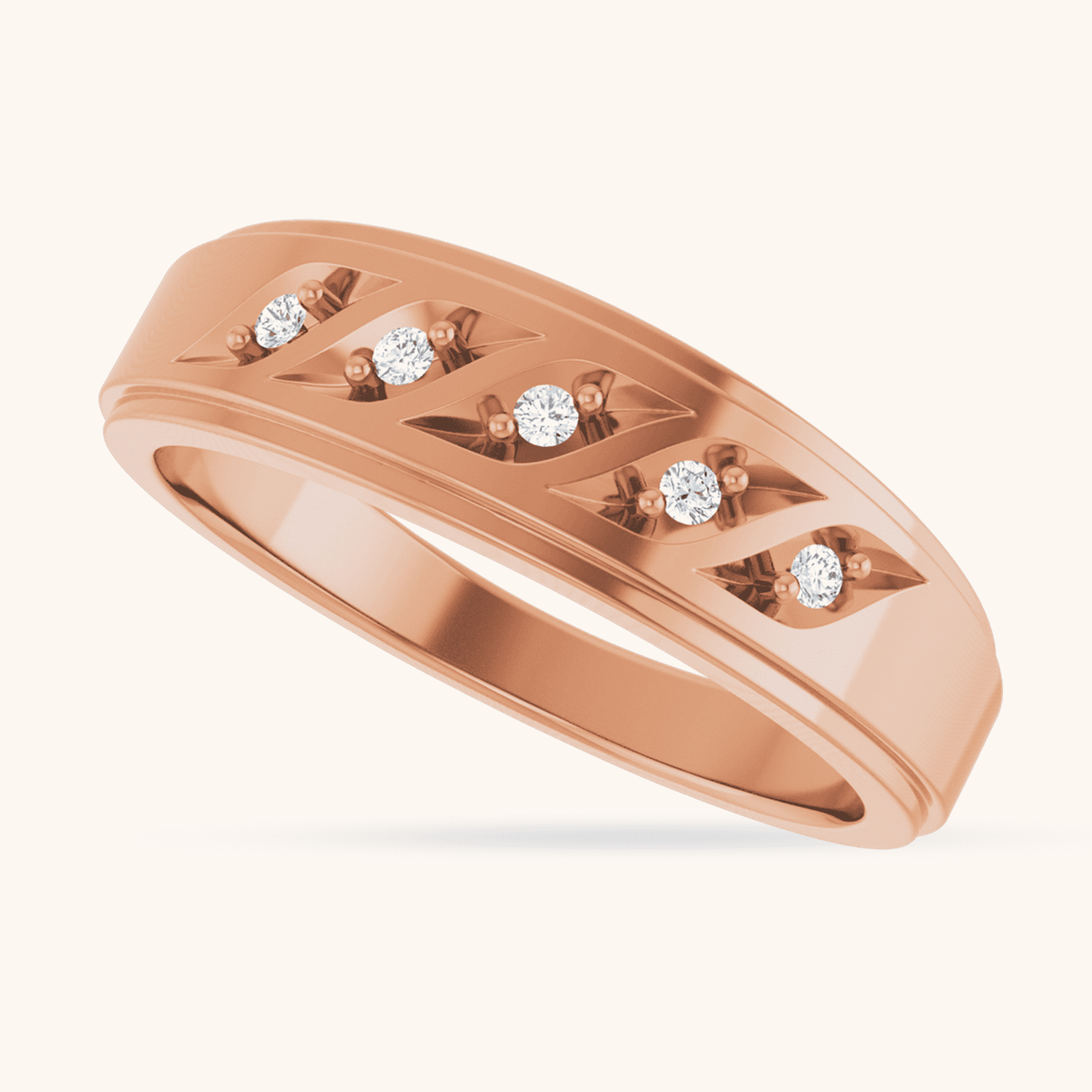 126554_105_P-1 14K Diamond Ring rose