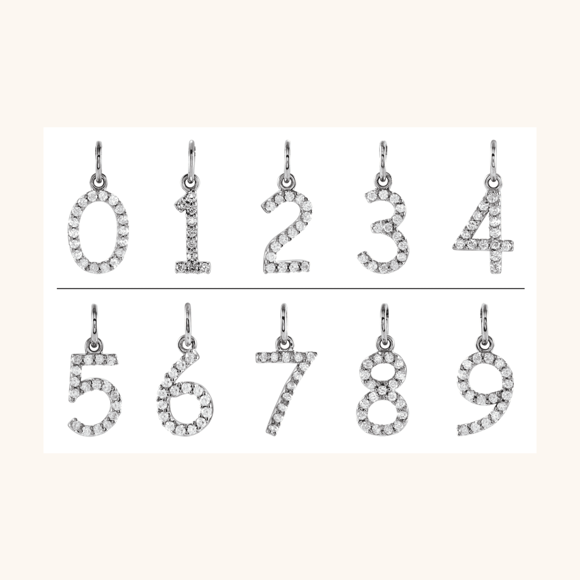 68054_60002_P-3_14K_White_Necklace_Numeral_Pendant 14K White Necklace Numeral Pendant