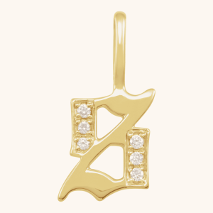 Gothic Initial Necklace