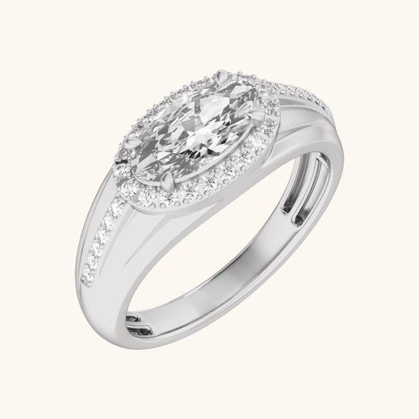 Men Diamond Ring white