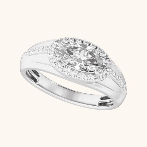 Men Diamond Ring white