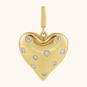 14K Gold Diamond Heart necklace