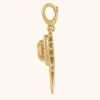 Gold Sun Necklace with Citrine & Diamond Halo