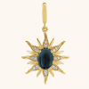 Solar Necklace with London Blue Topaz & Diamond