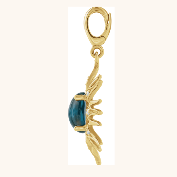 Solar Necklace with London Blue Topaz & Diamond