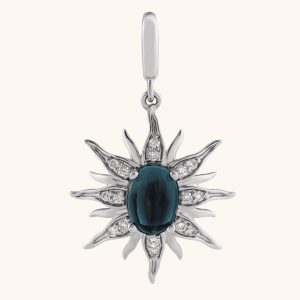 Solar Necklace with London Blue Topaz & Diamond
