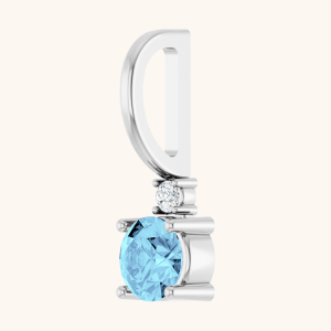 Diamond necklace sky blue