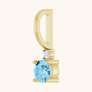 Diamond necklace sky blue