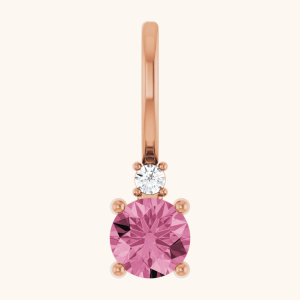 Diamond necklace pink