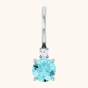 Diamond necklace sky blue
