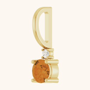 Diamond necklace orange