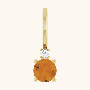 Diamond necklace orange