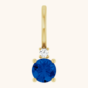 Diamond necklace blue