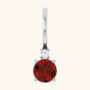 Diamond necklace red