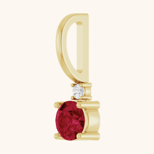 Diamond necklace red