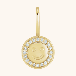 Smiley Gold Charm Pendant