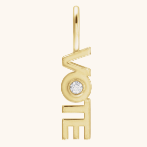 Vote Charm Gold Pendant