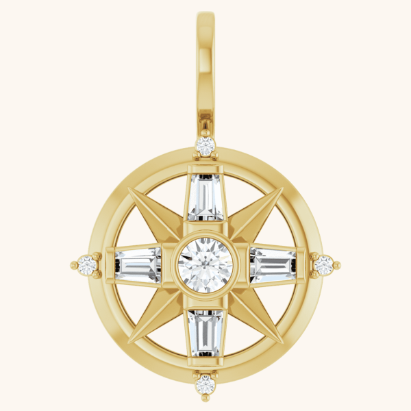 Compass Diamond Pendantر