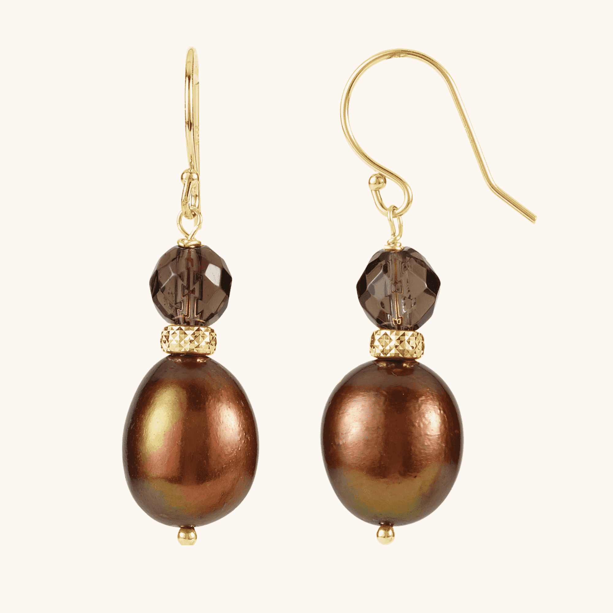 650156-1 Gold Pearl Earrings