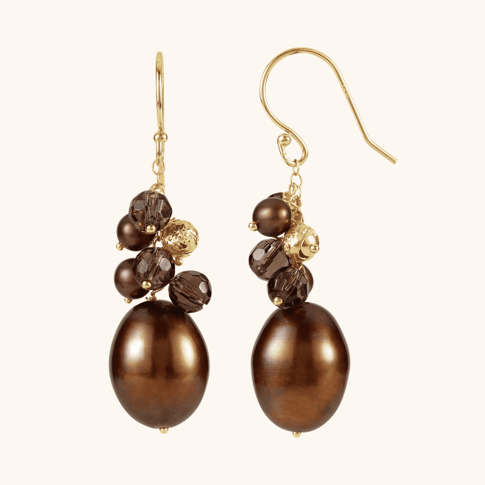650157-200-P Gold Pearl Earrings