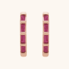 14K Gold Hoop Earrings pink