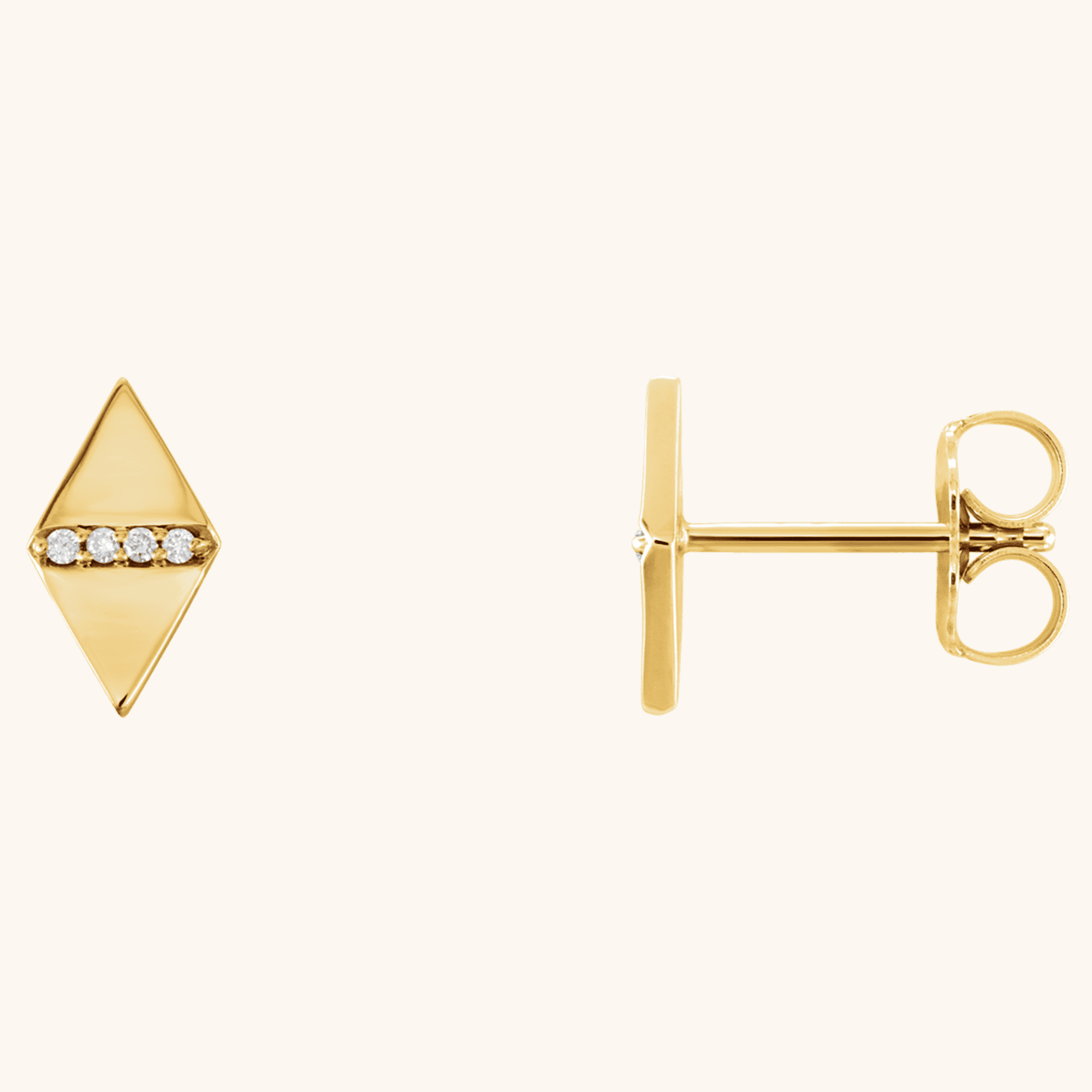 86489-2 Diamond Geometric Earrings