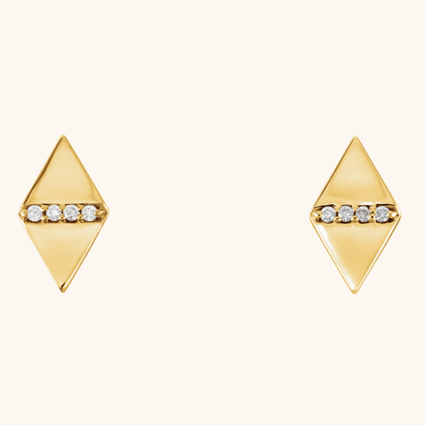 Diamond Geometric Earrings