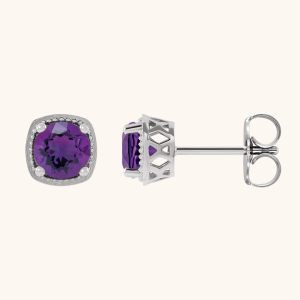 Silver and Gold Earrings purples