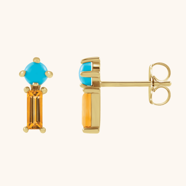 Moonstone Earrings blue