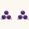 Gemstone Earrings purples