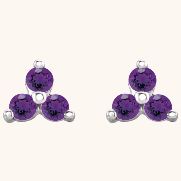 Gemstone Earrings purples