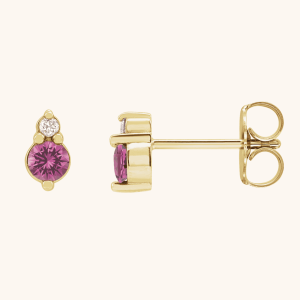 14K Earrings Natural Sapphires