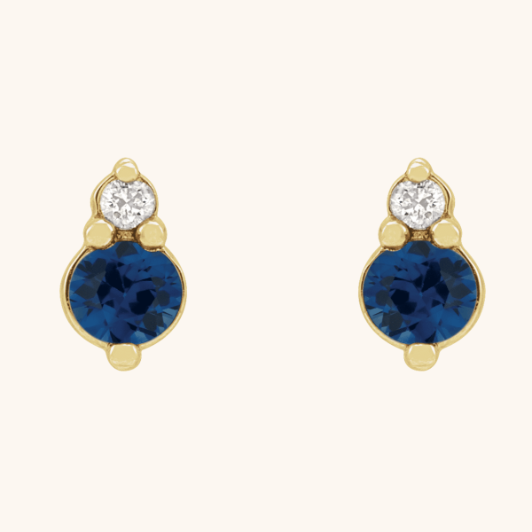 14K Earrings Natural Sapphires