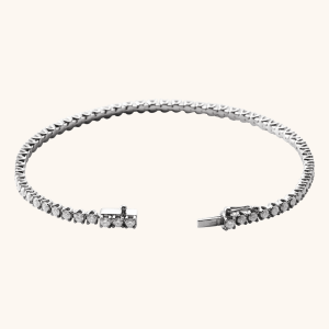 14K White or Yellow Gold Tennis Bracelet With Natural Diamond