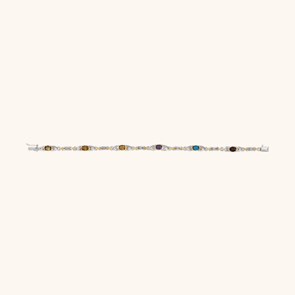 Multi Colored Gemstone Bracelet