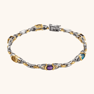 Multi Colored Gemstone Bracelet