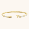 14K Gold Natural Diamond Line Tennis Bracelet