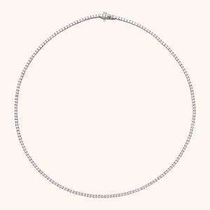 14K White Gold Line Necklace 5 7/8 CTW Diamond